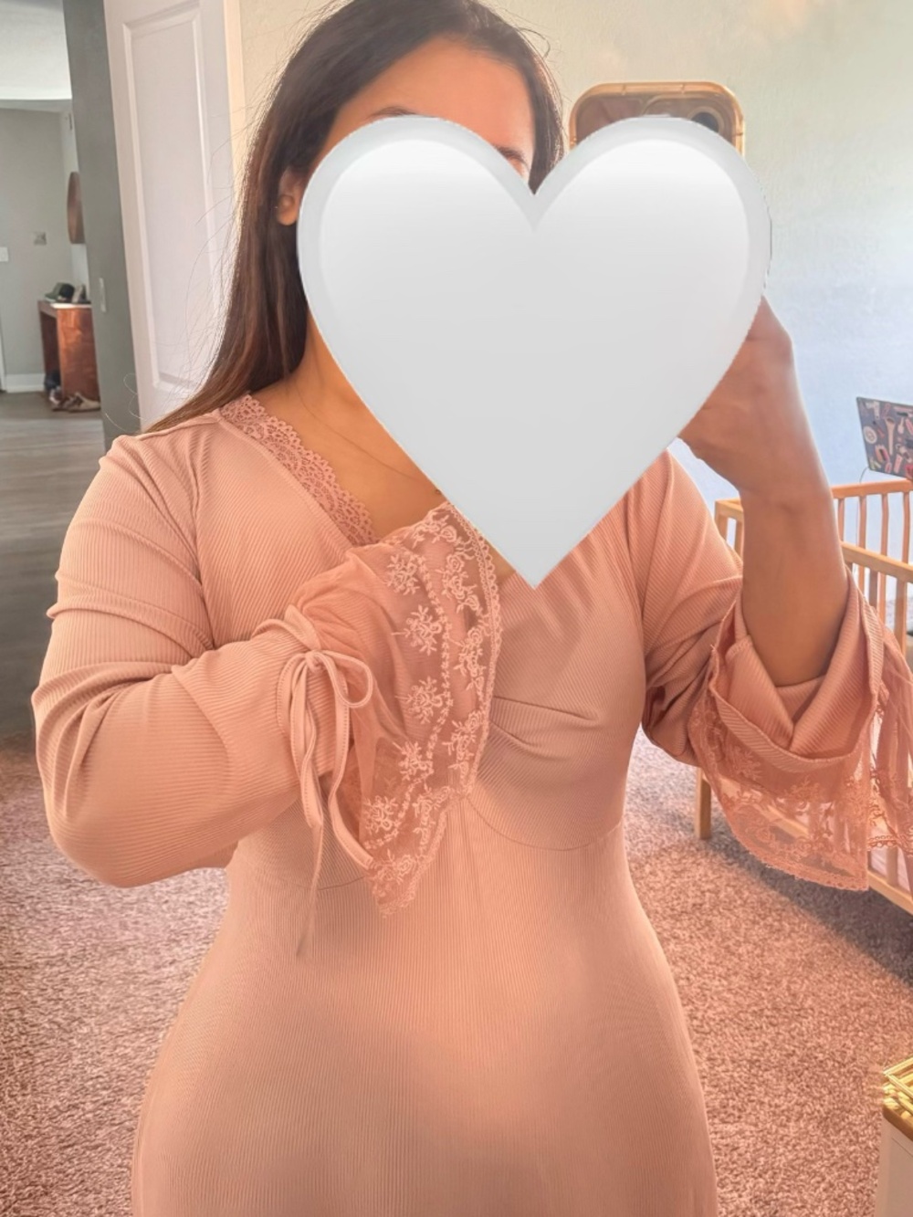 Elegant Lace Twist Dress Plus Size 2XL Blush Pink – SHEIN